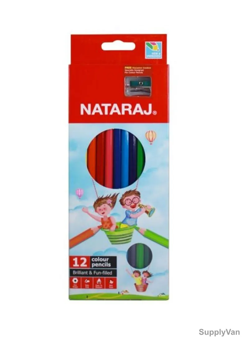 Nataraj Colour Pencil, HP201250002, Triangle, Multicolor