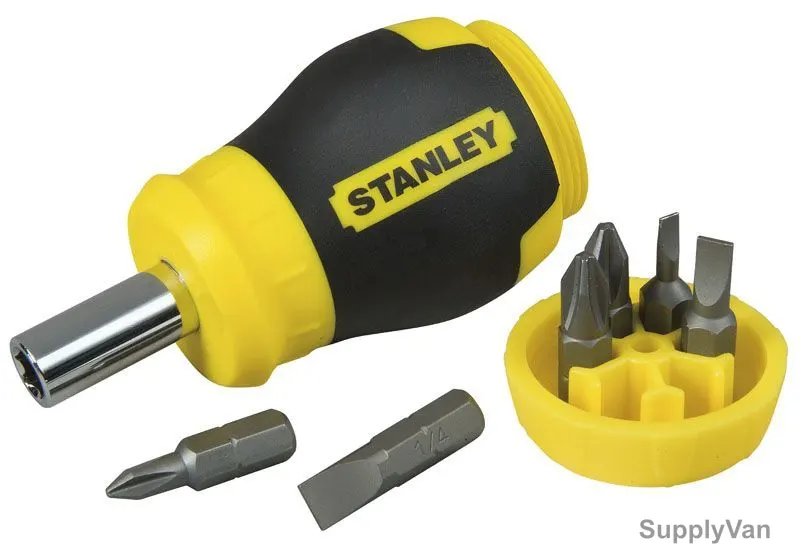 Stanley Stubby With Magnetic Tip Screwdriver Set, 0-66-357, 7 Pcs/Set