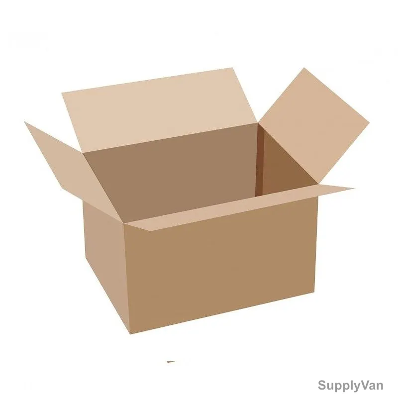 6 Space Document Storage Box, Cardboard, Brown