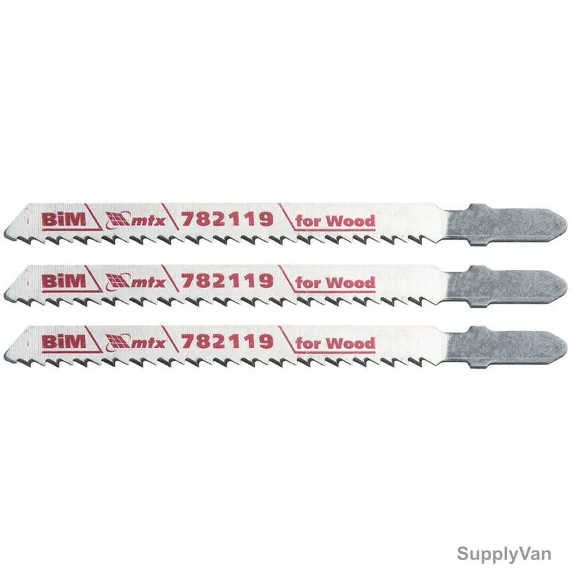 Mtx Jigsaw Blade, 782119, Bimetal, T101BF, 75 x 2.5MM, 3 Pcs/Pack — image 1