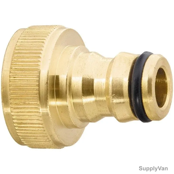 Palisad Garden Hose Adapter, 658308, Brass, 1 Inch