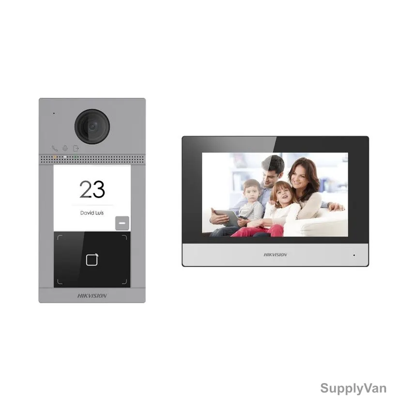 HikVision IP Video Intercom Kit, DS-KIS604-P, 2MP, 7 Inch, 1024 x 600p