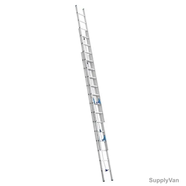 Topman Triple Section Straight Ladder, TSSTAL15, Aluminium, 15+15+15 Steps, 150 Kg Loading Capacity