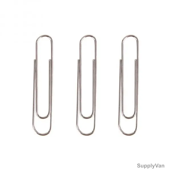 Deli Paper Clip, E39712, 50MM, Silver, 100 Pcs/Pack — image 1