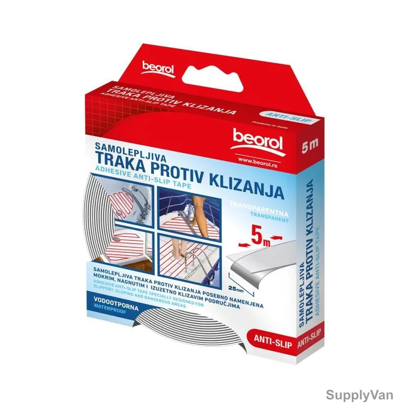 Beorol Adhesive Anti-Slip Tape, GT6T, 5 Mtrs
