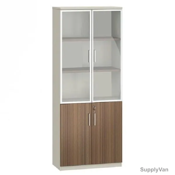 High End Bookcase, PG-B19H-80C-1, 3 Shelves, 200MM Height x 800MM Width x 400MM Depth, Brown