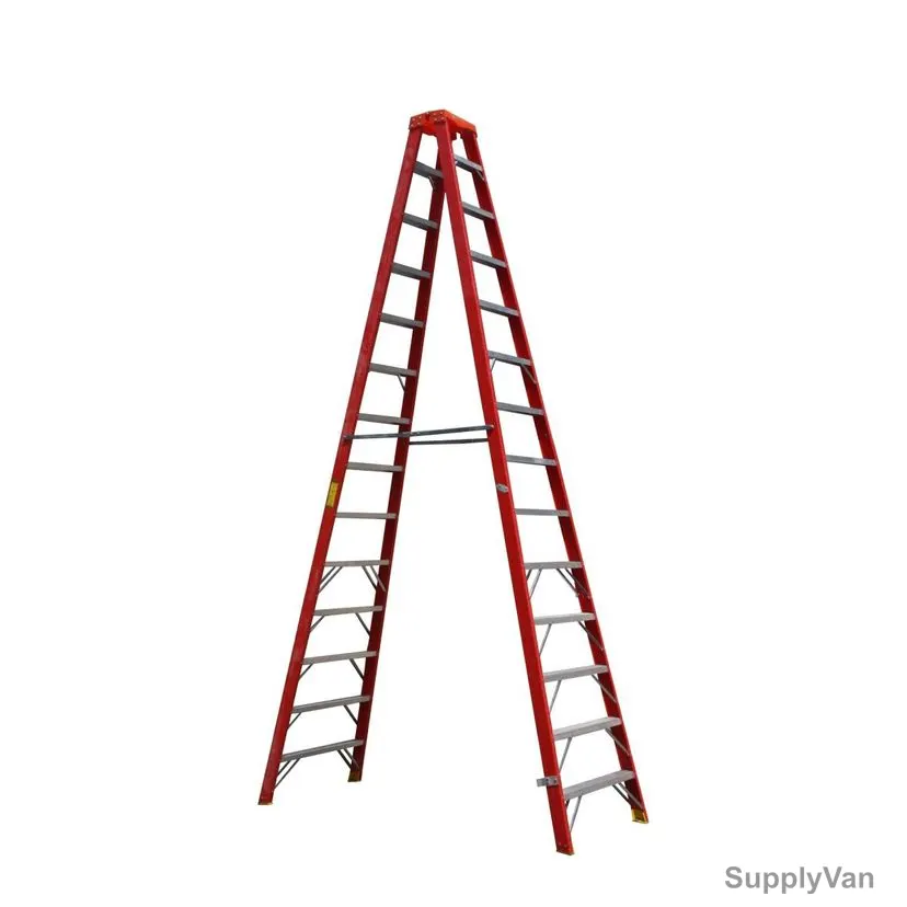 Penguin Fibreglass Double Sided Step Ladder, FGDSPT, 14 Steps, 4 Mtrs, 175 Kg Weight Capacity