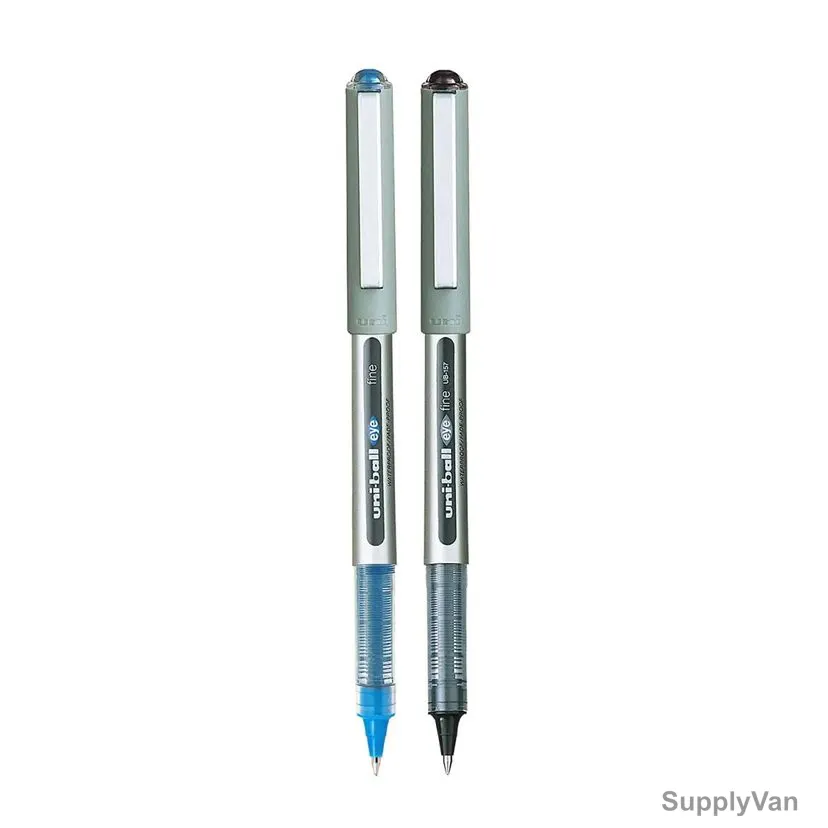 Uni-Ball Ball Point Pen, UB157-02BE-BK, Eye, 0.7MM Tip, Blue and Black, 2 Pcs/Set