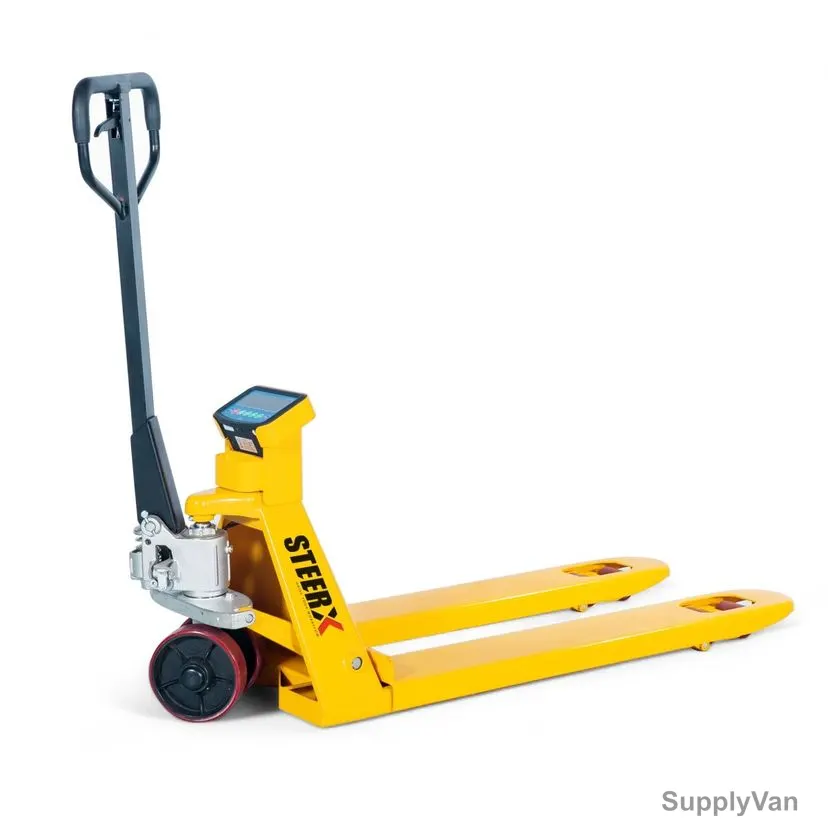 Steerx Digital Weighing Scale Hand Pallet Truck, SWPT25, 540MM Fork Width x 1150MM Fork Length, 2500 Kg Weight Capacity — image 1