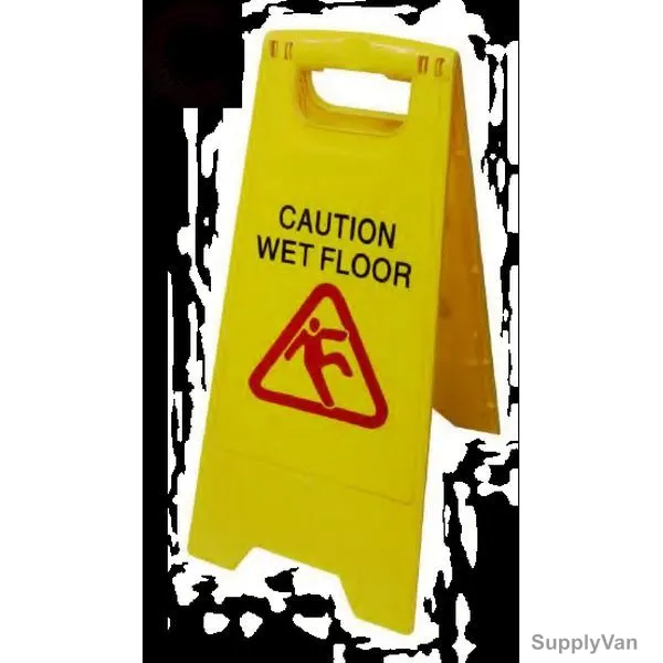 Moonlight Caution Wet Floor Board, Plastic, Yellow