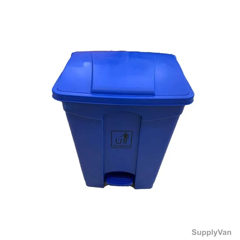 Ek Garbage Bin With Pedal, GC05B-68, Plastic, 68 Ltrs, Blue