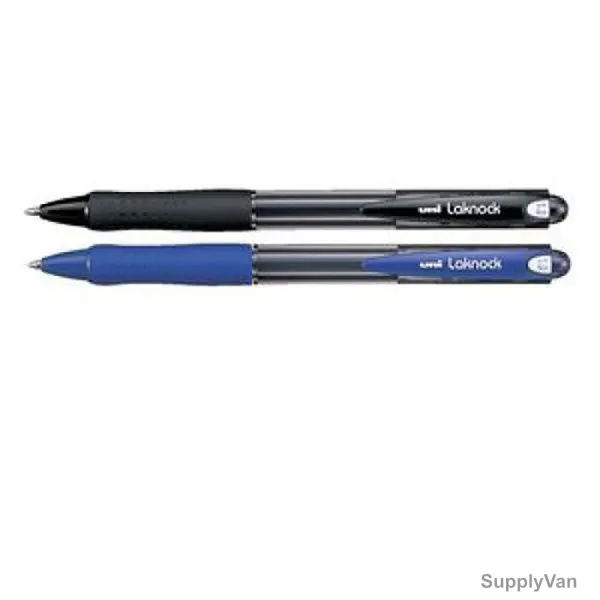 Uni-Ball Ball Point Pen, SN100M-02BE-BK, Laknock, 1.0MM Tip, Blue/Black, 2 Pcs/Set