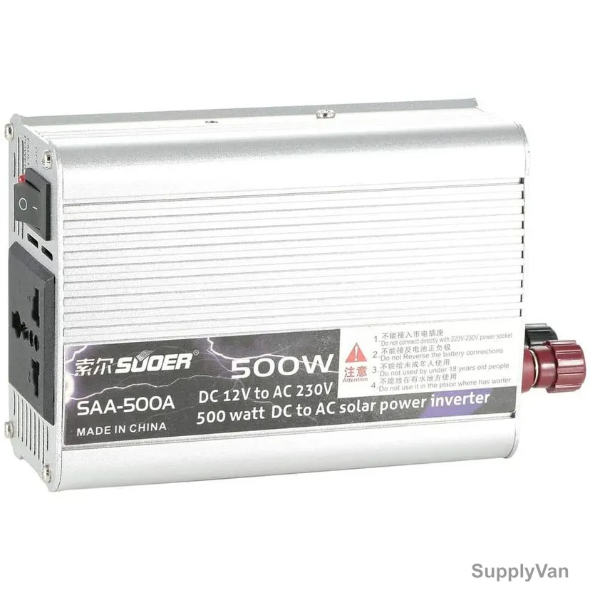 Suoer DC to AC Solar Power Inverter, SAA-500A, 12VDC to 230VAC, 500W