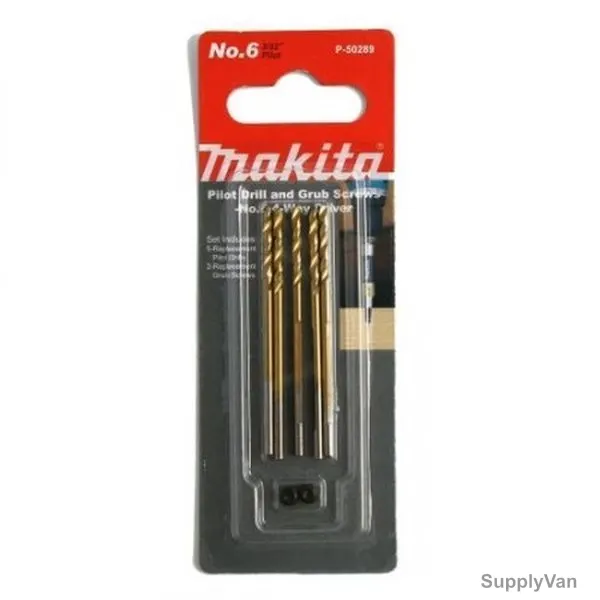 Makita Pilot Drill and Grub Screw, P-50289, 7PCS