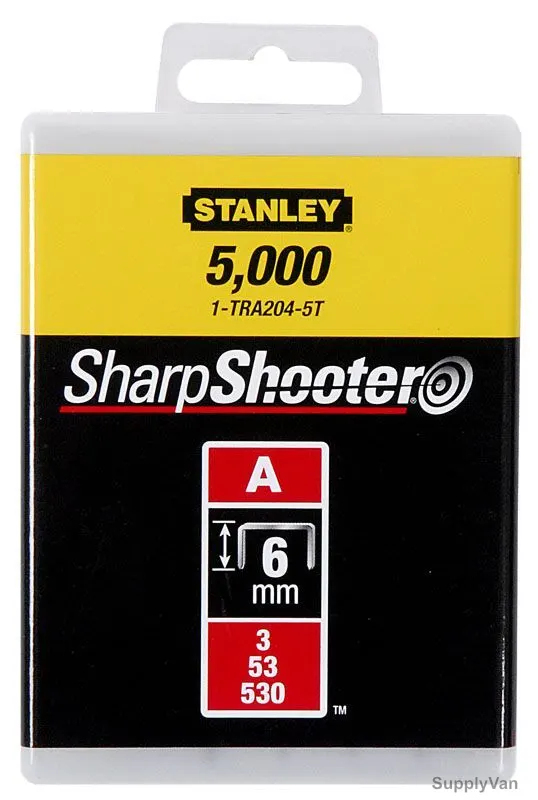 Stanley Type A Light Duty Staple Box, 1-TRA208T, 1000Pcs