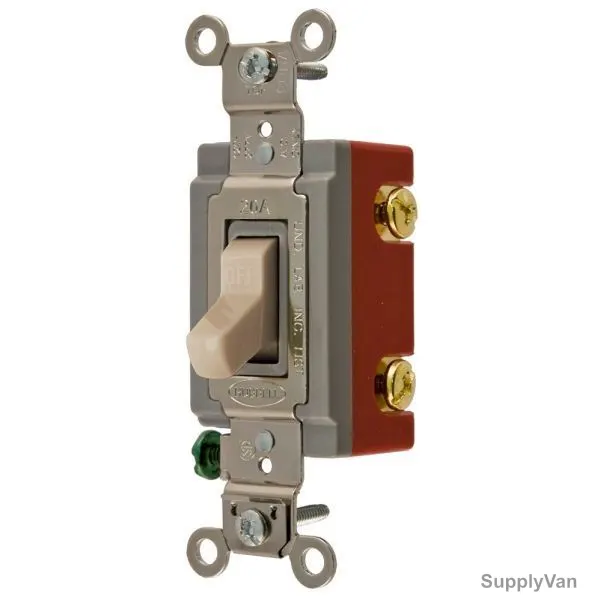 Hubbell 4 Way Toggle, HUBHBL1221AL, 20A, 120-277VAC