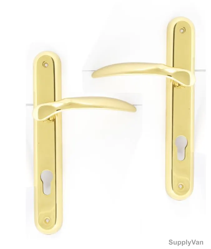 CAL Lever Handle with Lock, SAF-7, Brass Material, Gold Colour
