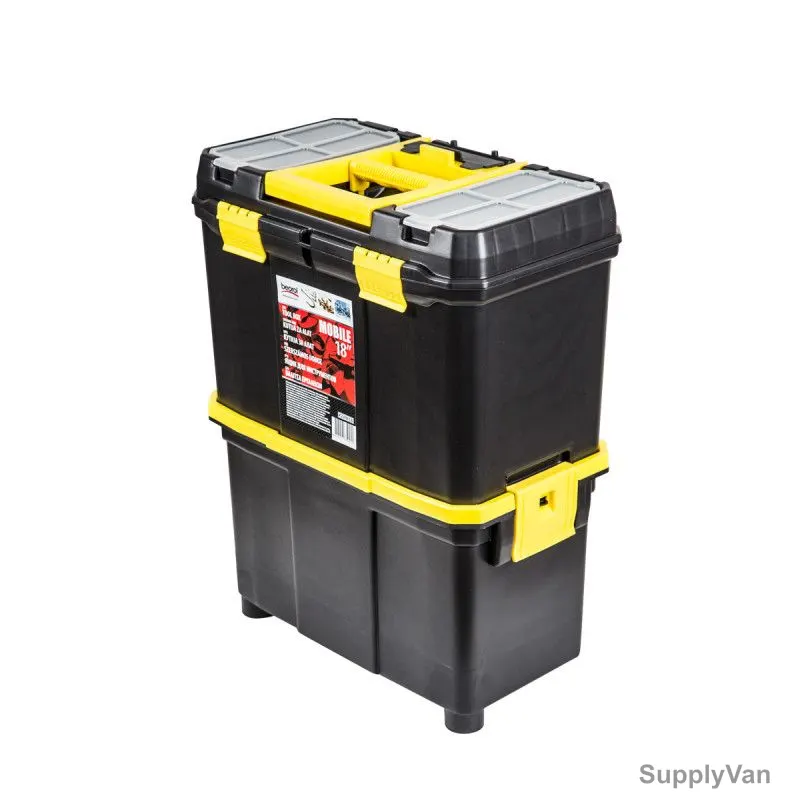 Beorol Tool Box Mobile, KZAM18, Plastic, 18 Inch, Black/Yellow — image 1