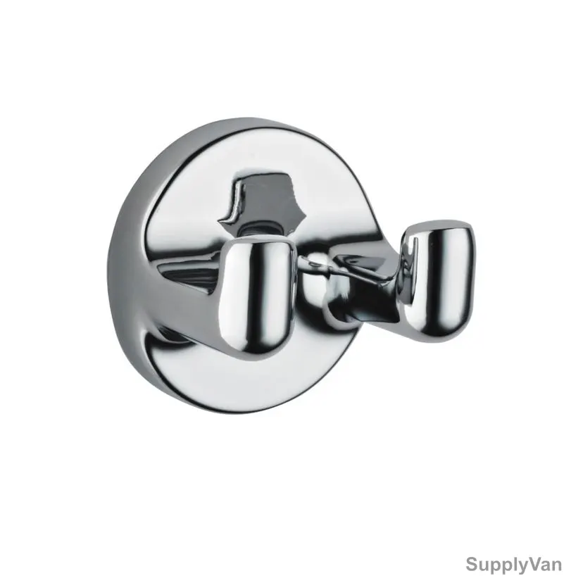 Vitra Marin Double Robe Hook, A44947, Brass, 55MM Dia, Chrome Finish — image 1
