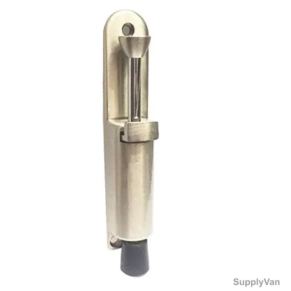 Robustline Foot Door Stopper, 7 x 1.5 Inch, Zinc, Silver