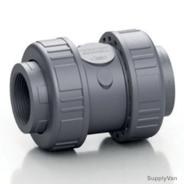 Effast Ball Check Valve, CERCBE050F, CBE Series, PVC-U, 1-1/2 Inch BSPP, 16 Bar — image 1