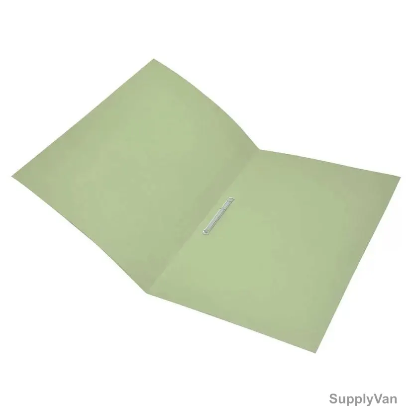 Square Cut Folder With Fastener, Green