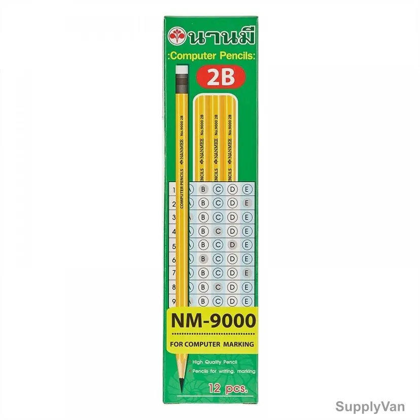 Nanmee 2B Lead Pencil, NM-9000, Black, PK12
