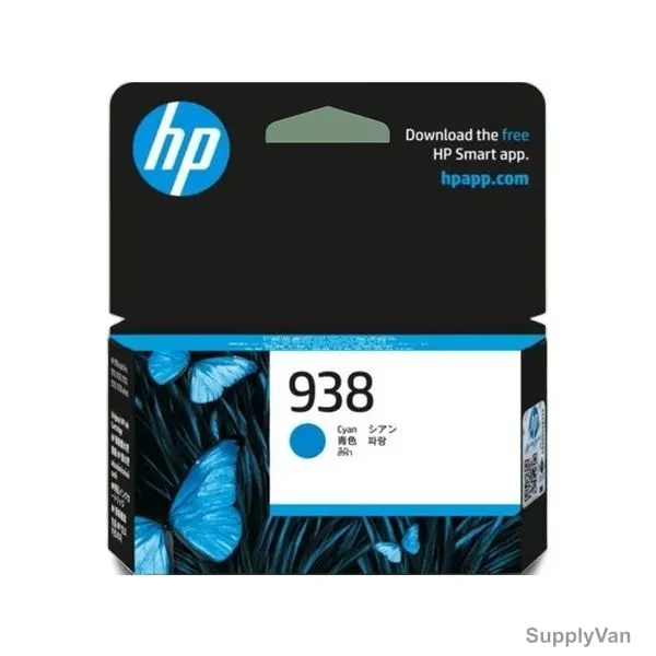 HP Original 938 Ink Cartridge, Thermal Inkjet, 800 Pages, Cyan