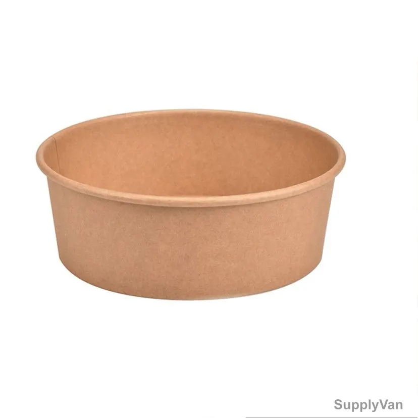BYFT Disposable Kraft Salad Bowl, Paper, 320 GSM, 700ML, Brown, 50 Pcs/Pack — image 1