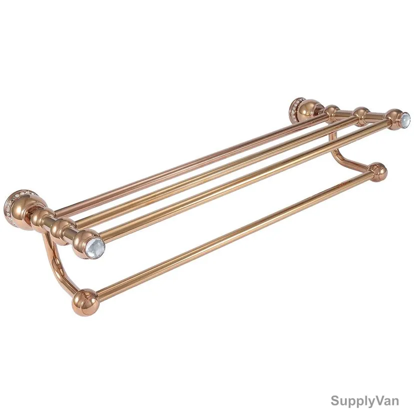 Hayta Towel Shelf, 1452116, Brown Colour, Brass — image 1