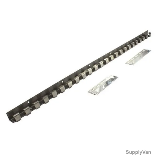 Hook Type Suspension Rail, 1 Mtr, Stainless Steel, Silver, 7 Pcs/Pack — image 1