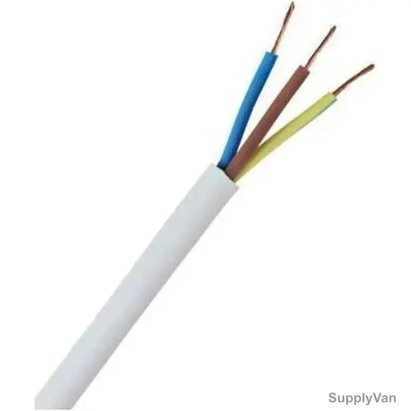 RR Flexible Cable, 3 Core, 1.5 SQ.MM x 100 Yards Length, White