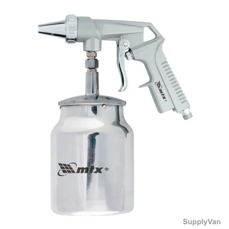 MTX Pneumatic Sandblasting Gun With Lower Tank, 573269, 45-130 PSI, 1/4 Inch Connection Size, 1000ML Tank Capacity — image 1