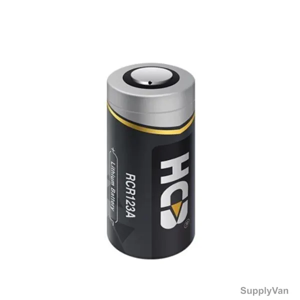 Hcb Li-ion Rechargeable Semi Sealed Cylindrical Battery, RCR123A, 3.7V, 650mAh