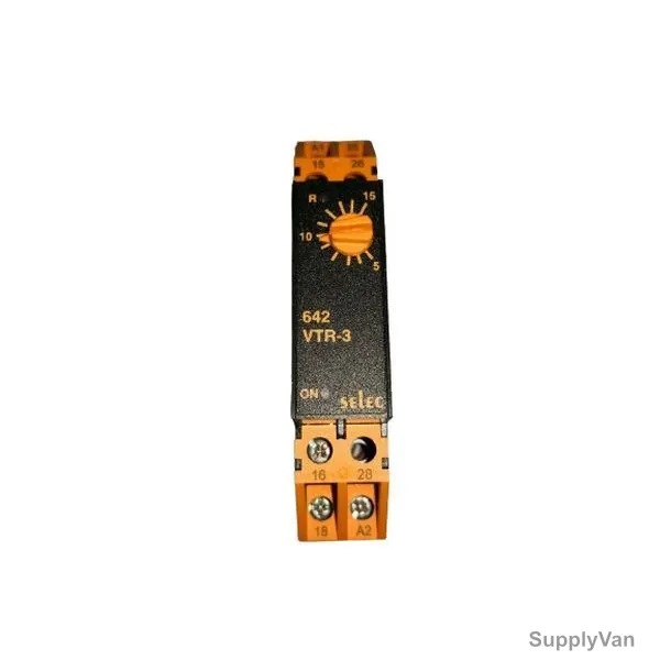 Selec Analog Timer Under Voltage Time Relay, 642VTR-3, 4W, 380-415VAC, 17.5MM