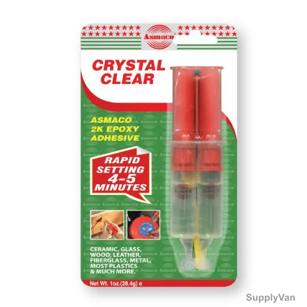 Asmaco Crystal Clear Epoxy Adhesive, 28.5GM, 144 Pcs/Carton