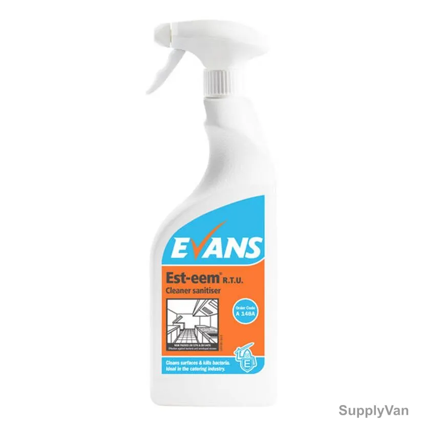 Evans Multi-Purpose Unperfumed Kitchen Sanitiser, Est-eem, 750ML, 6 Pcs/Pack
