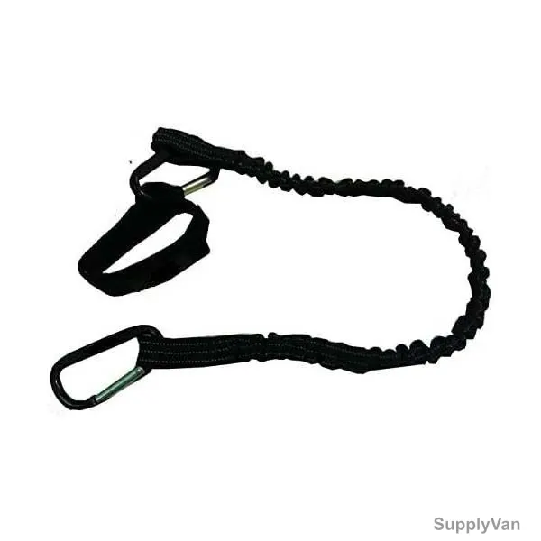 Aqson Tool Lanyard With Single Action Carabiner, Polyester, 52CM Length, 4.6 Kg Weight Capacity, Black