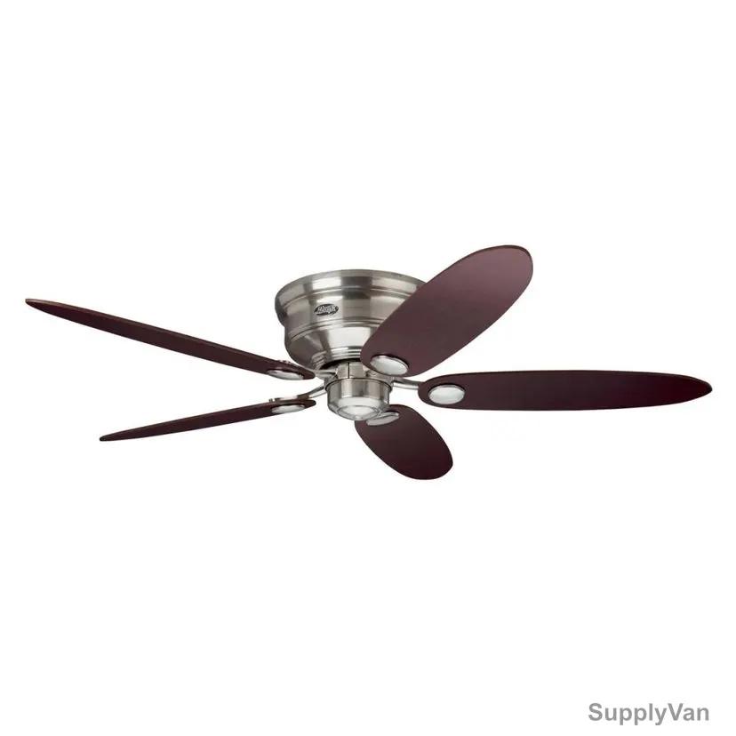 Hunter Ceiling Fan, 24372, Low Profile III, 5 Blade, 112/132CM, Brushed Nickel