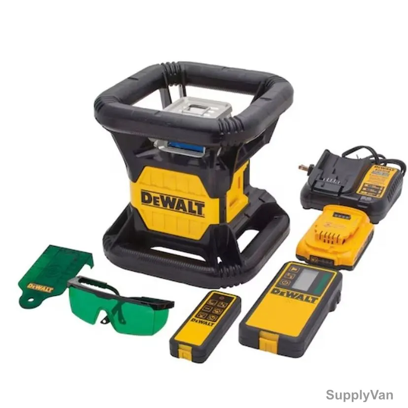 Dewalt 20V Max Green Beam Rotary Tough Laser Kit, DW079LG, IP67, 20W, 1x 2.0Ah Battery, 1x Charger — image 1