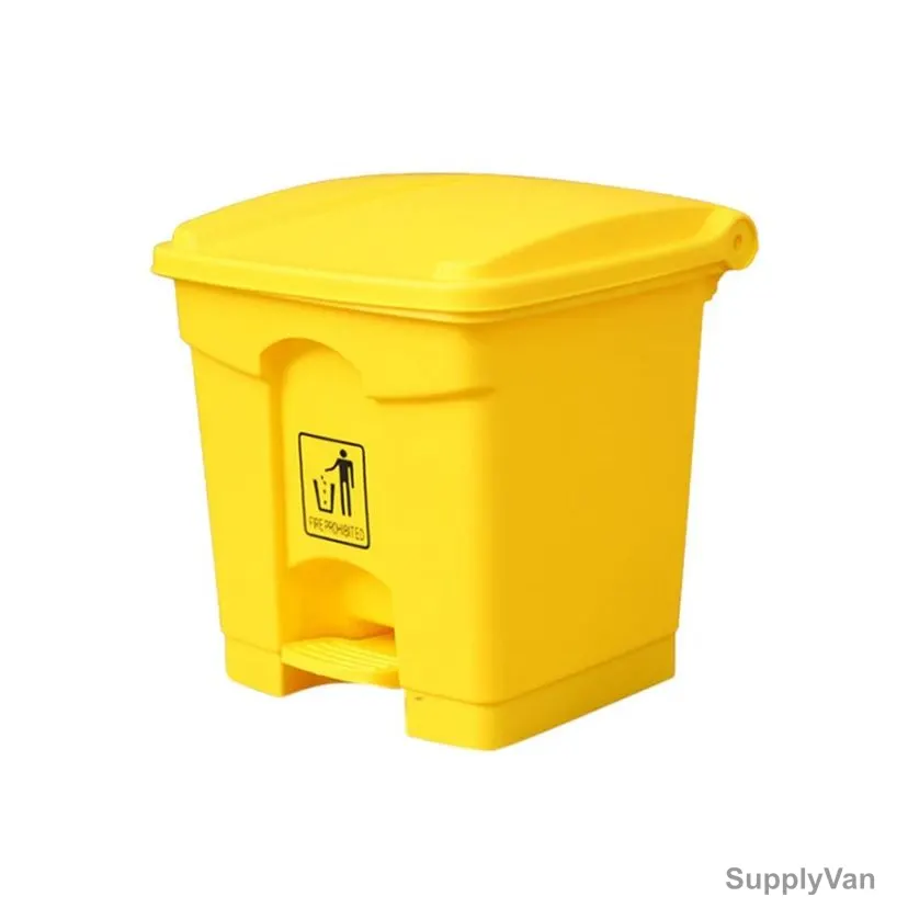 Akc Garbage Bin With Pedal, GC05Y-30, Plastic, 30 Ltrs, Yellow