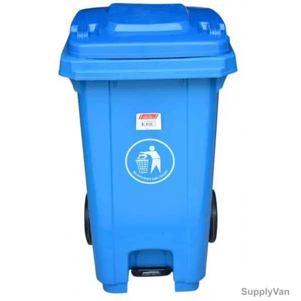 Brooks Pedal Waste Bin, BKS-PDL-087, 100 Ltrs, HDPE, Blue