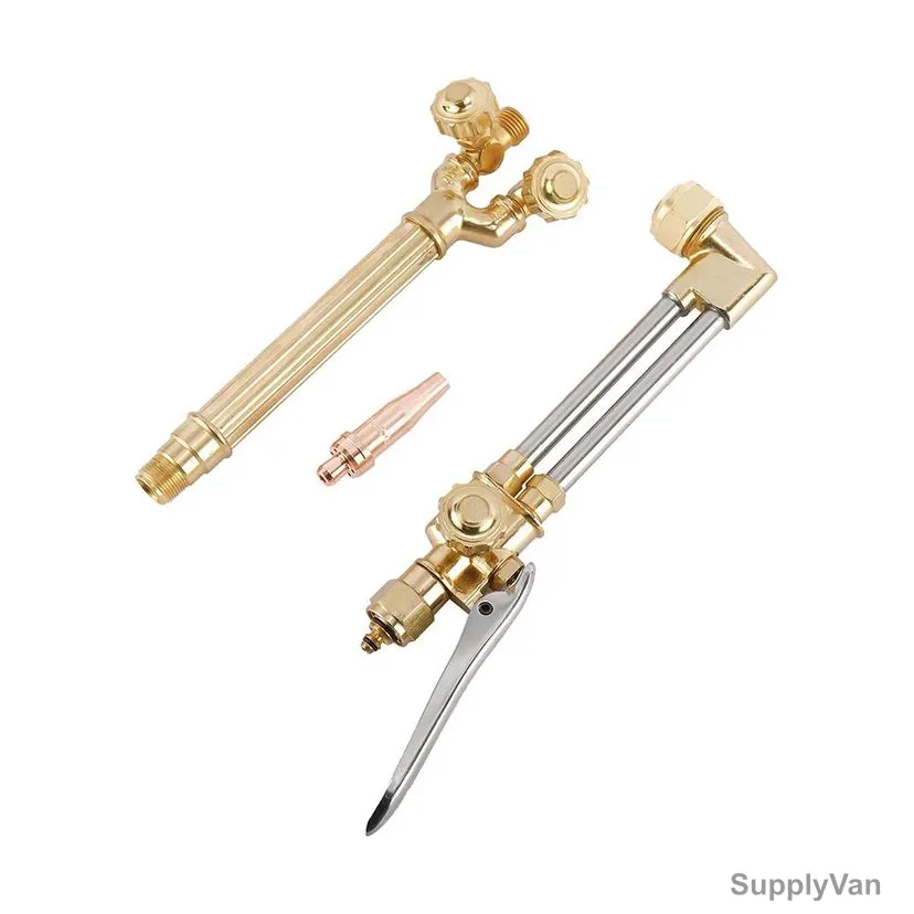 Aqson Welding Cutting Torch Kit, Stainless Steel/Brass, 90 Degree, 9 Inch Length — image 1