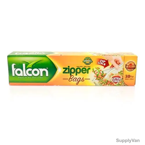 Falcon Freezer Zipper Bag, MPLZB003, 30CM Width x 40CM Length, 720 Pcs/Carton