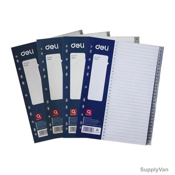 Deli Sheet Divider, E38158, A4, 31 Sheets