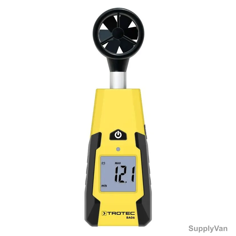Trotec Vane Anemometer, BA06, LCD, 1.1 to 30 m/s — image 1