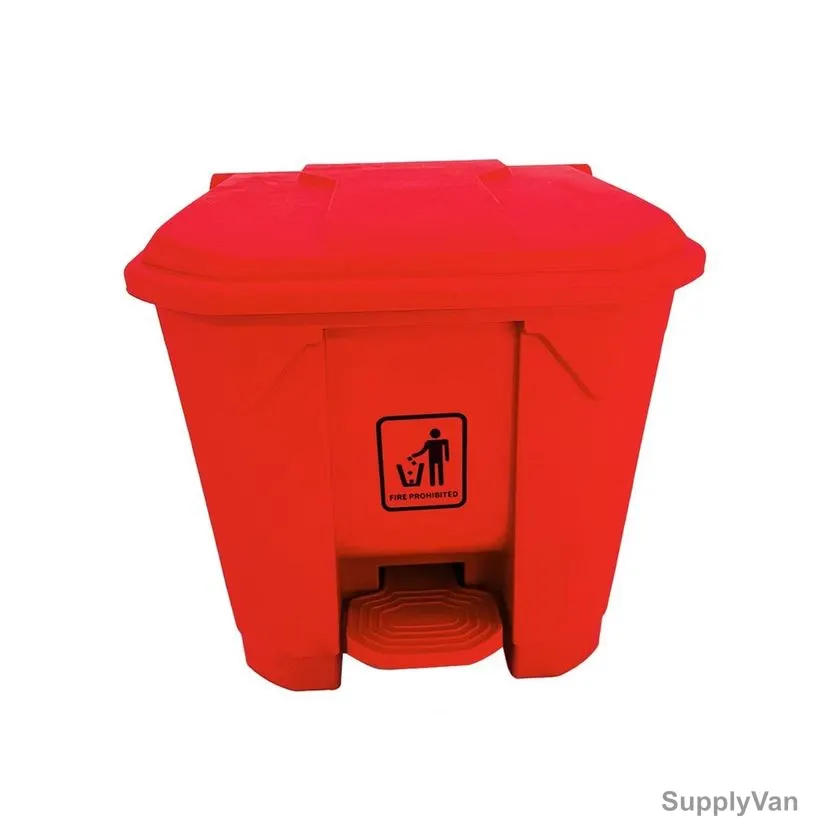 Akc Garbage Bin With Pedal, CHGC05R-30, Plastic, 30 Ltrs, Red — image 1