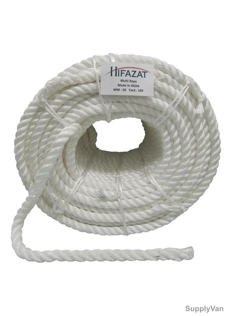 Hifazat Rope, SHGT-MR-W20100, Polypropylene, 20MM x 91.44 Mtrs, White