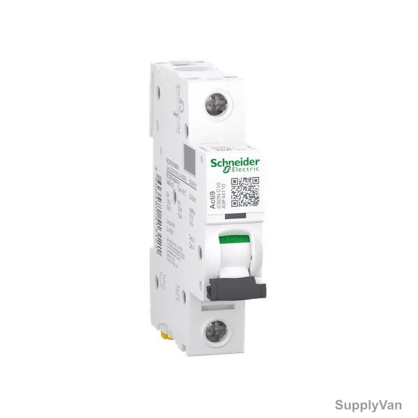 Schneider Electric iC60N Miniature Circuit Breaker, A9F44110, Acti9, 1P, Curve C, 10A