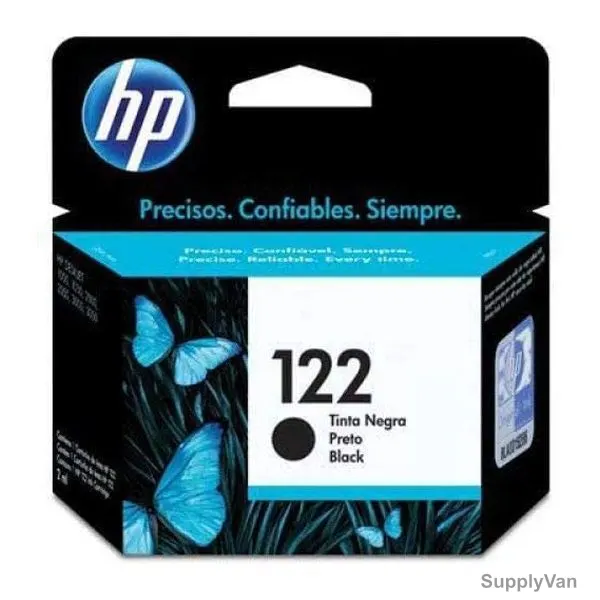 HP Original Ink Cartridge, CH561HK, Inkjet, 122, 120 Pages, Black